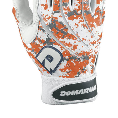 DeMarini Digi Camo Youth Medium Baseball Batting Gloves, Orange (Open Box)
