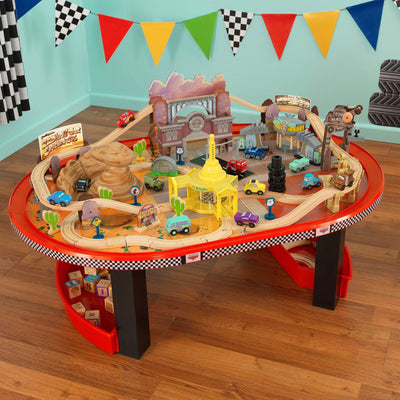 KidKraft Disney Cars Radiator Springs Race Track Set and Table, Ages 3+ (Used)
