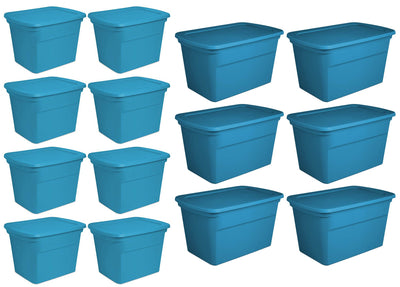 Sterilite 18 Gallon Storage Tote (8 Pack) + 30 Gallon Storage Tote (6 Pack)