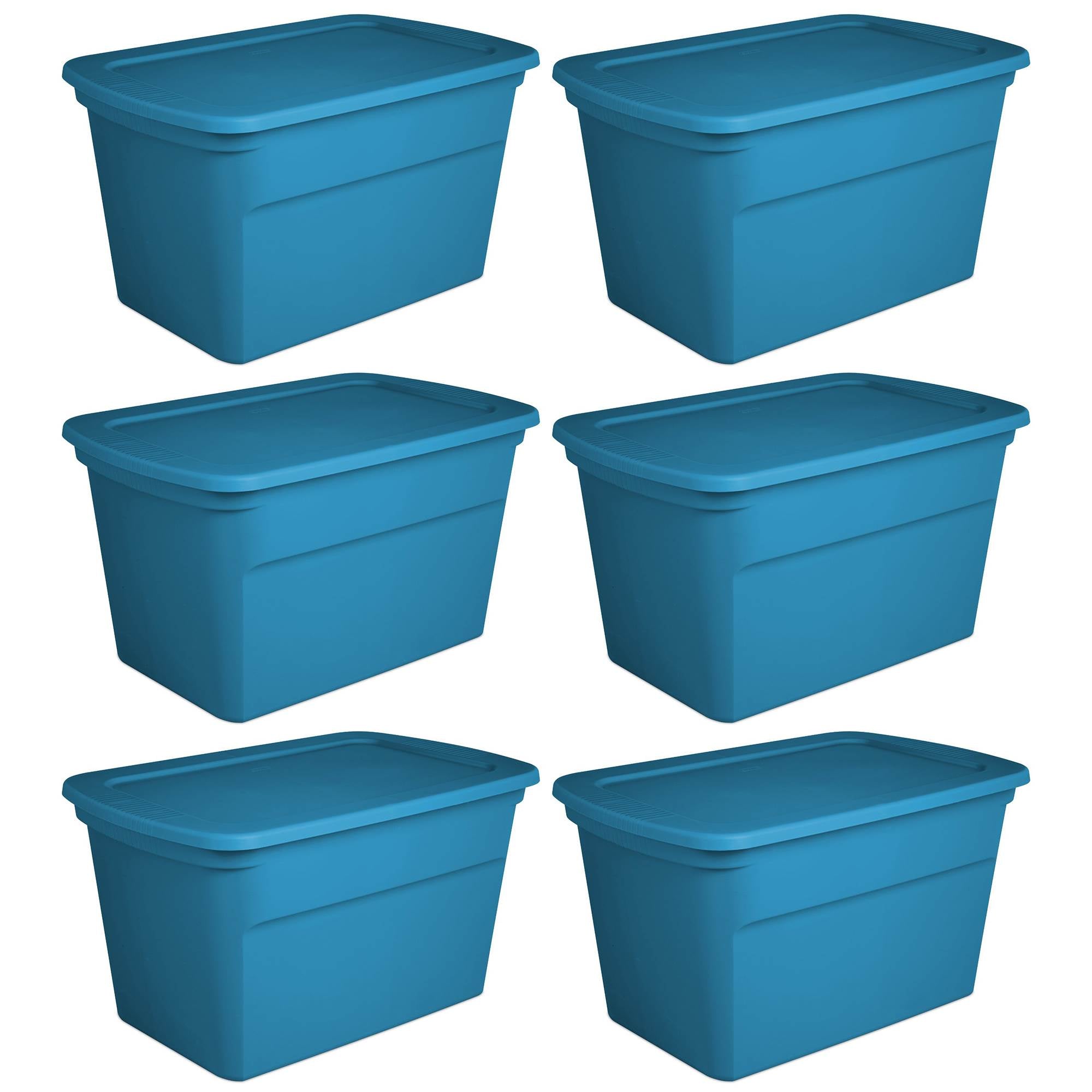 Sterilite 18 Gallon Storage Tote (8 Pack) + 30 Gallon Storage Tote (6 Pack)