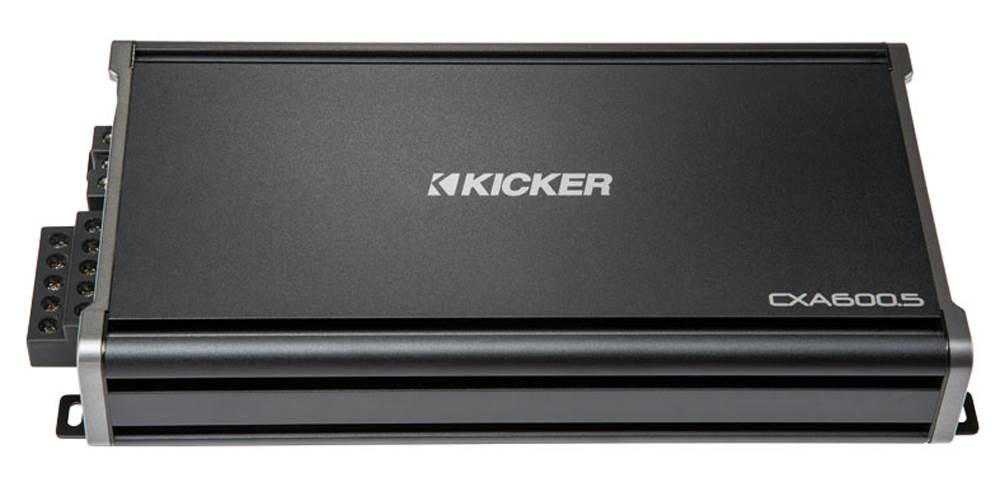 Kicker CXA600.5 1200W 5 Channel Car Amplifier 43CXA6005 + 4-Gauge Amp Kit+RCA