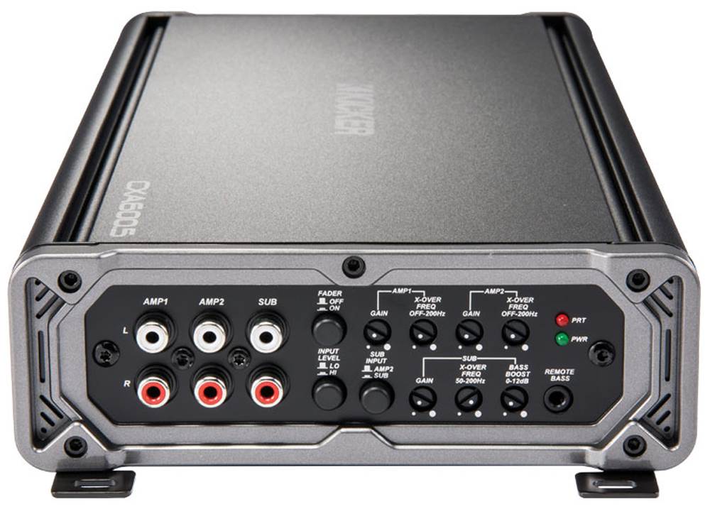 Kicker CXA600.5 1200W 5 Channel Car Amplifier 43CXA6005 + 4-Gauge Amp Kit+RCA