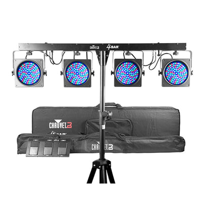 CHAUVET 4 BAR LED Stage Light System w/ Case, Foot Switch & Tripod (Refurbished)