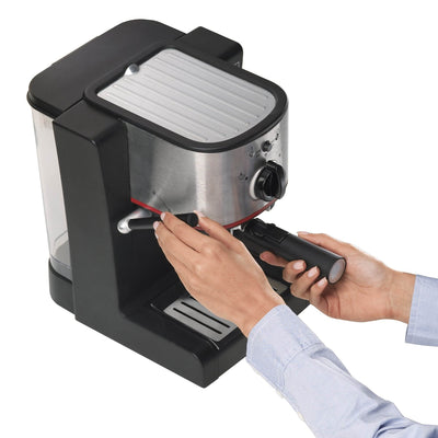 Hamilton Beach Melitta 15-Bar Pump Espresso Maker with Frother, Silver (Used)