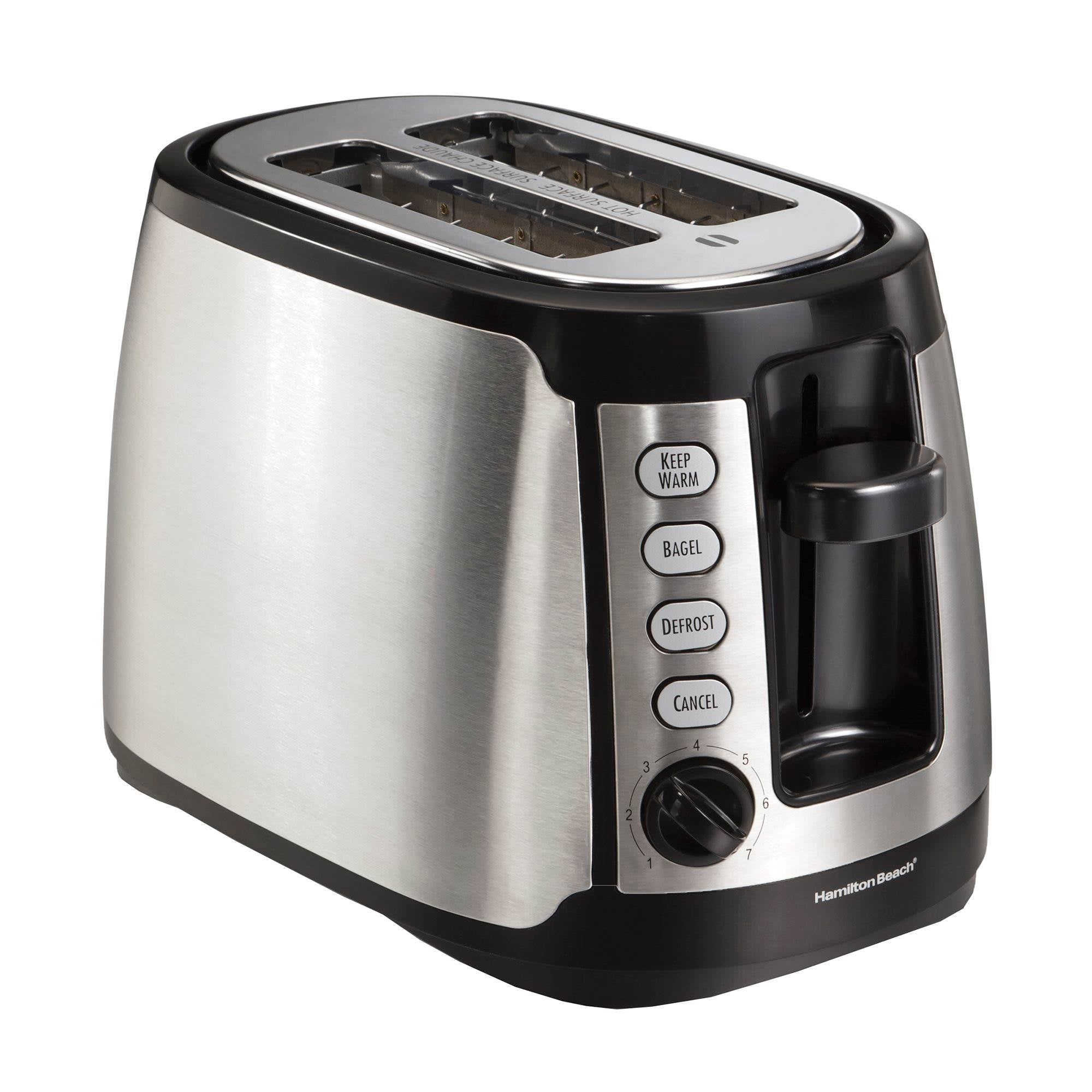 Hamilton Beach Warm 2-Slice Toaster with 8 Toast Settings | Silver (Open Box)