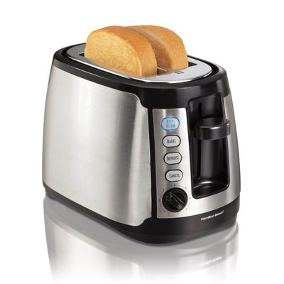 Hamilton Beach Warm 2-Slice Toaster with 8 Toast Settings | Silver (Open Box)