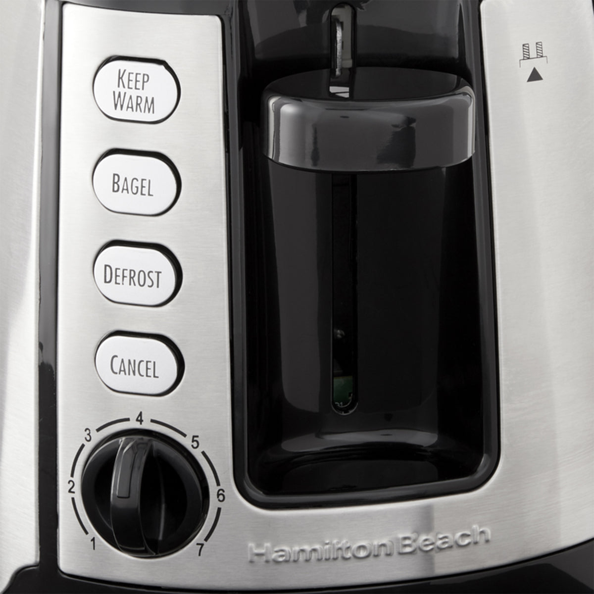 Hamilton Beach Warm 2-Slice Toaster with 8 Toast Settings | Silver (Open Box)
