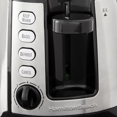 Hamilton Beach Warm 2-Slice Toaster with 8 Toast Settings | Silver (Open Box)