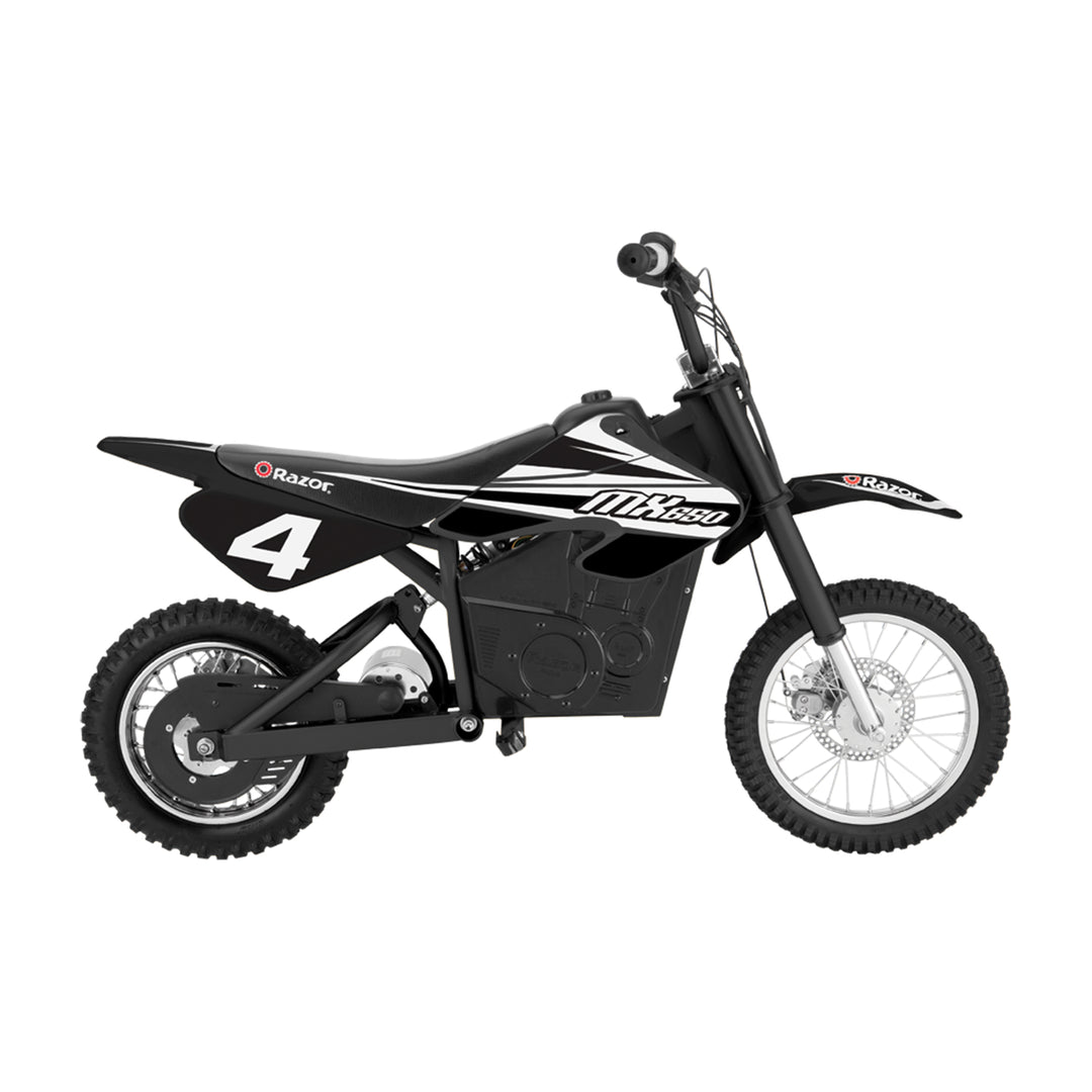 Razor MX650 Dirt Rocket Electric Motocross Dirt Bike, 17 MPH, Black (Open Box) - VMInnovations