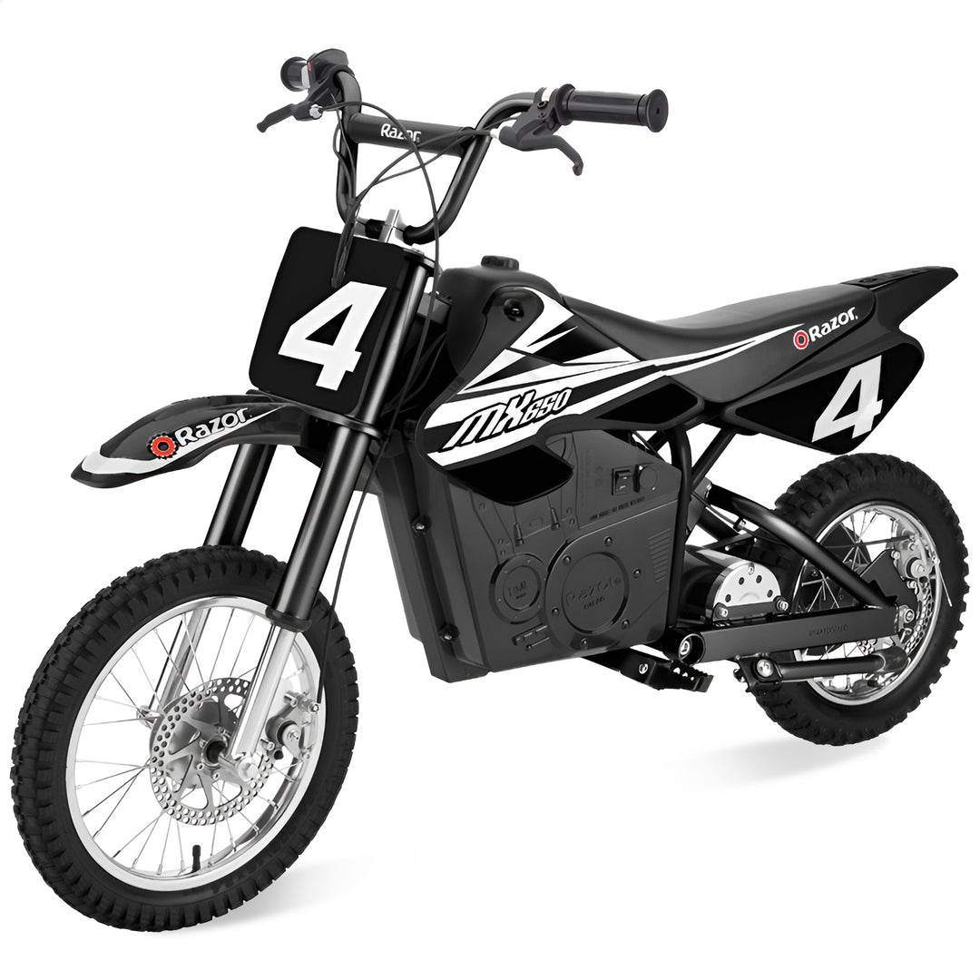 Razor MX650 Dirt Rocket Electric Motocross Dirt Bike, 17 MPH, Black (Open Box)
