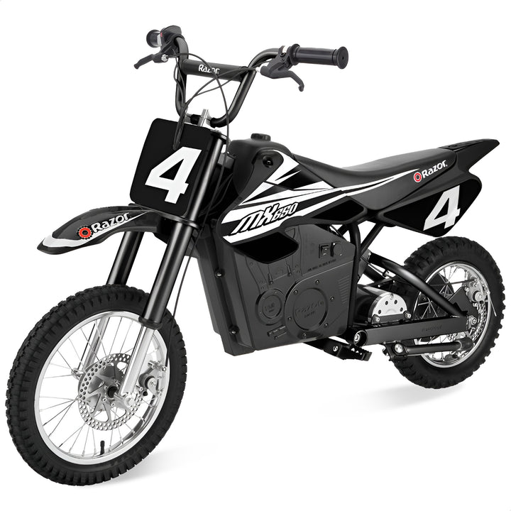 Razor MX650 Dirt Rocket High-Torque Electric Motocross Dirt Bike, 17 MPH, Black - VMInnovations