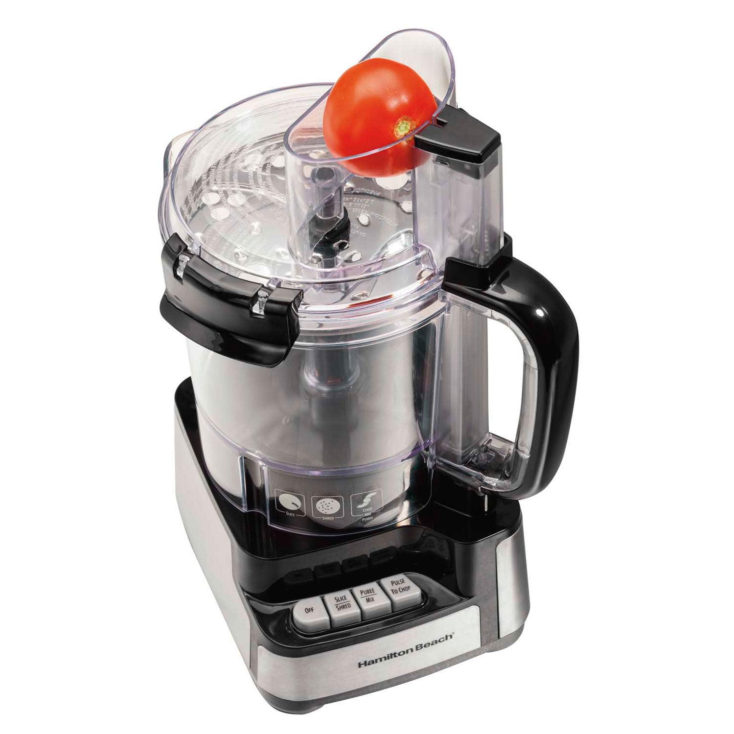 Hamilton Beach 12-Cup Stack and Snap Food Processor Powerful 450 Watt - Open Box
