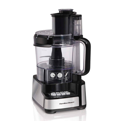 Hamilton Beach 12-Cup Stack and Snap Food Processor Powerful 450 Watt - Open Box