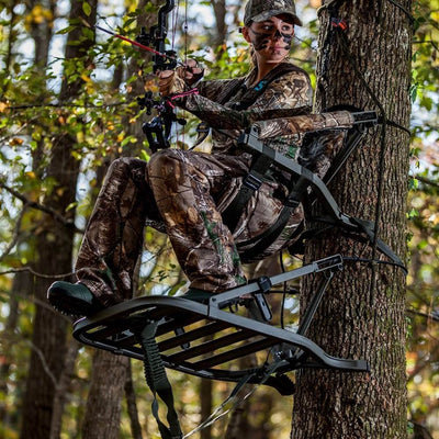 Summit Explorer SD Open Front Single Seater Tree Stand + Tree Stand Storage Bags