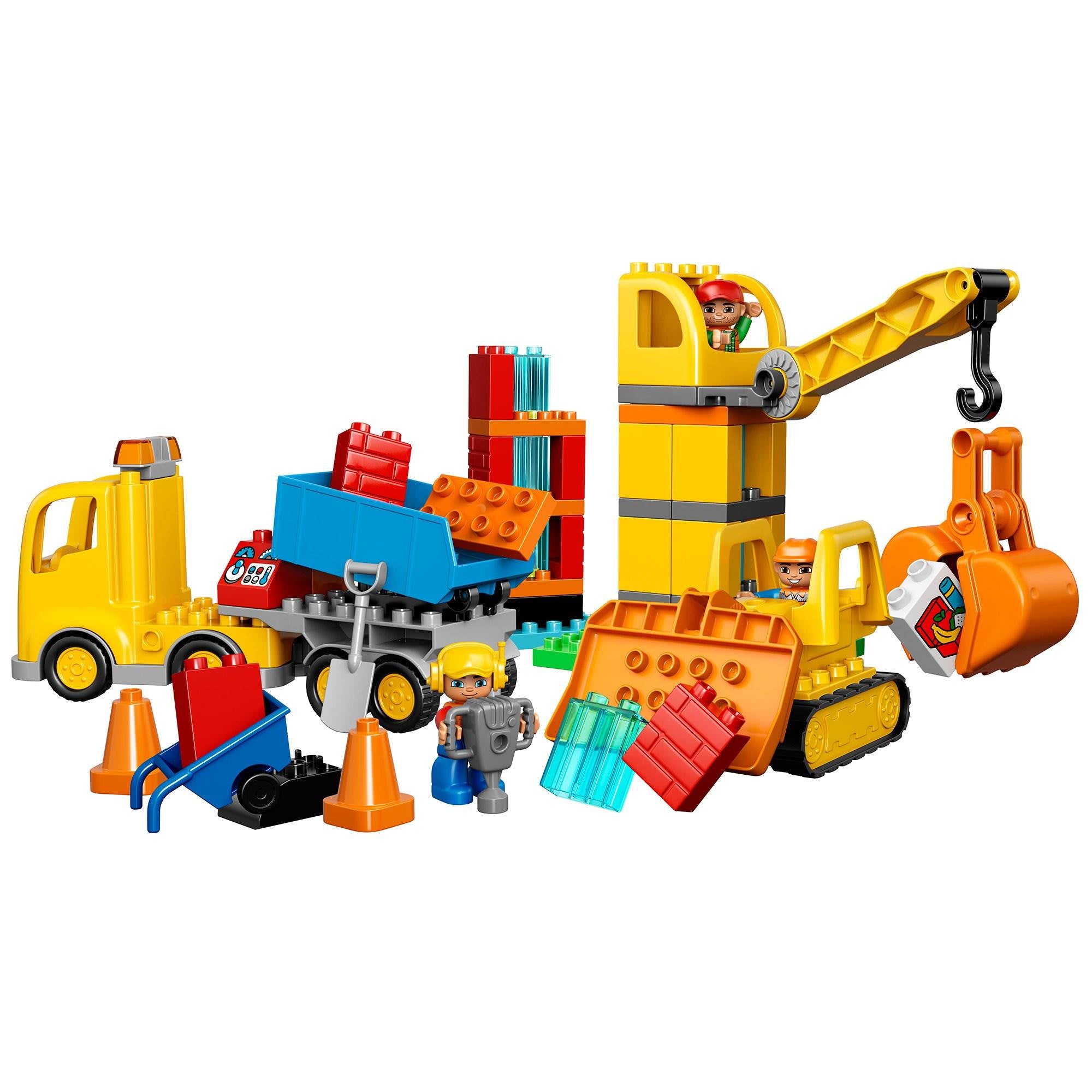 LEGO Duplo Construction Site Building Blocks for Ages 2-5, 67 Pieces (Open Box)