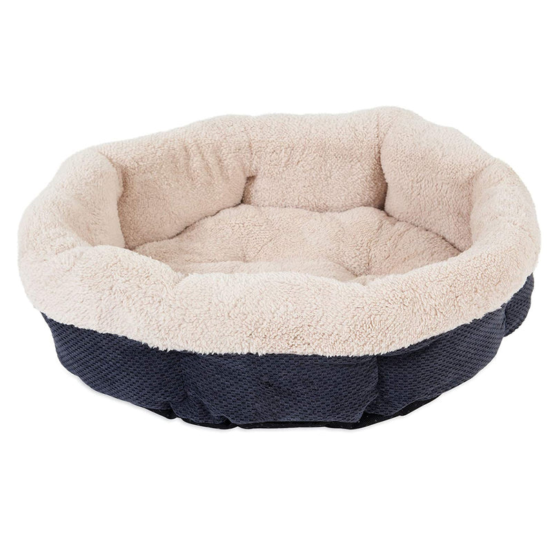 Petmate 7075995 SnooZZy Mod Chic Small Soft Round Shearling Dog Bed, Black