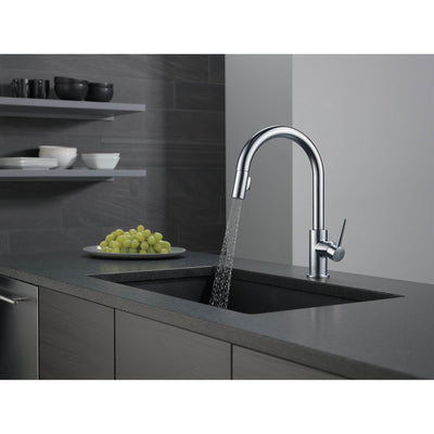 Delta Single Handle Trinsic Kitchen Sink Faucet, Arctic Stainless (Used)
