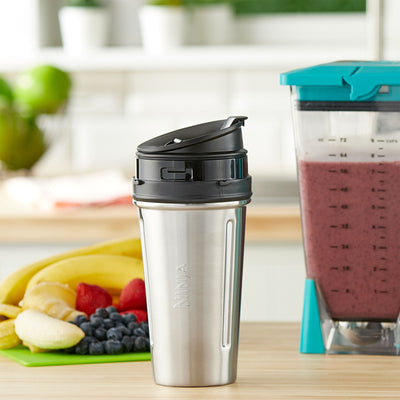 Ninja 24-Ounce Stainless Steel Nutri Ninja Cup with Sip & Seal Lid (Open Box)