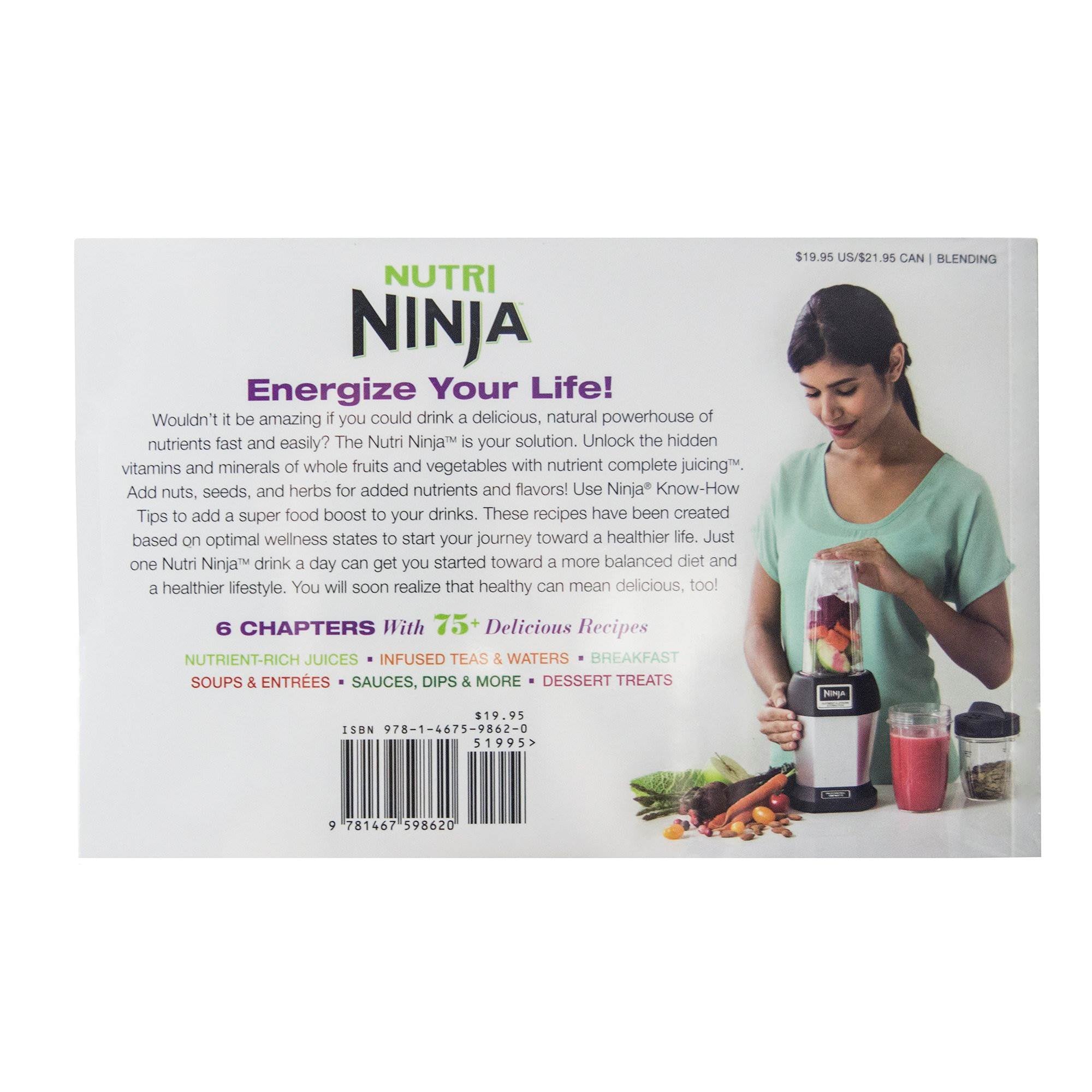 Ninja 75+ Recipe Nutri Ninja Guide to Nutritional Goodness Cook Book (Open Box) - VMInnovations