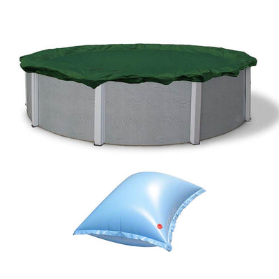 Swimline 15-Foot Round RipStopper Pool Cover + Winterizing 4x8 Foot Air Pillow