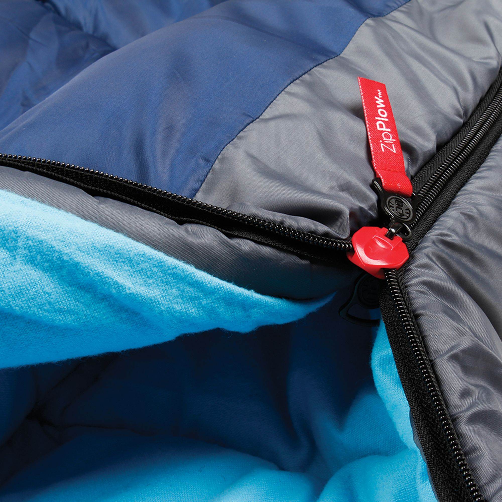 Coleman Silverton 15-Degree Tall Mummy-Style Sleeping Bag, Blue | Open Box