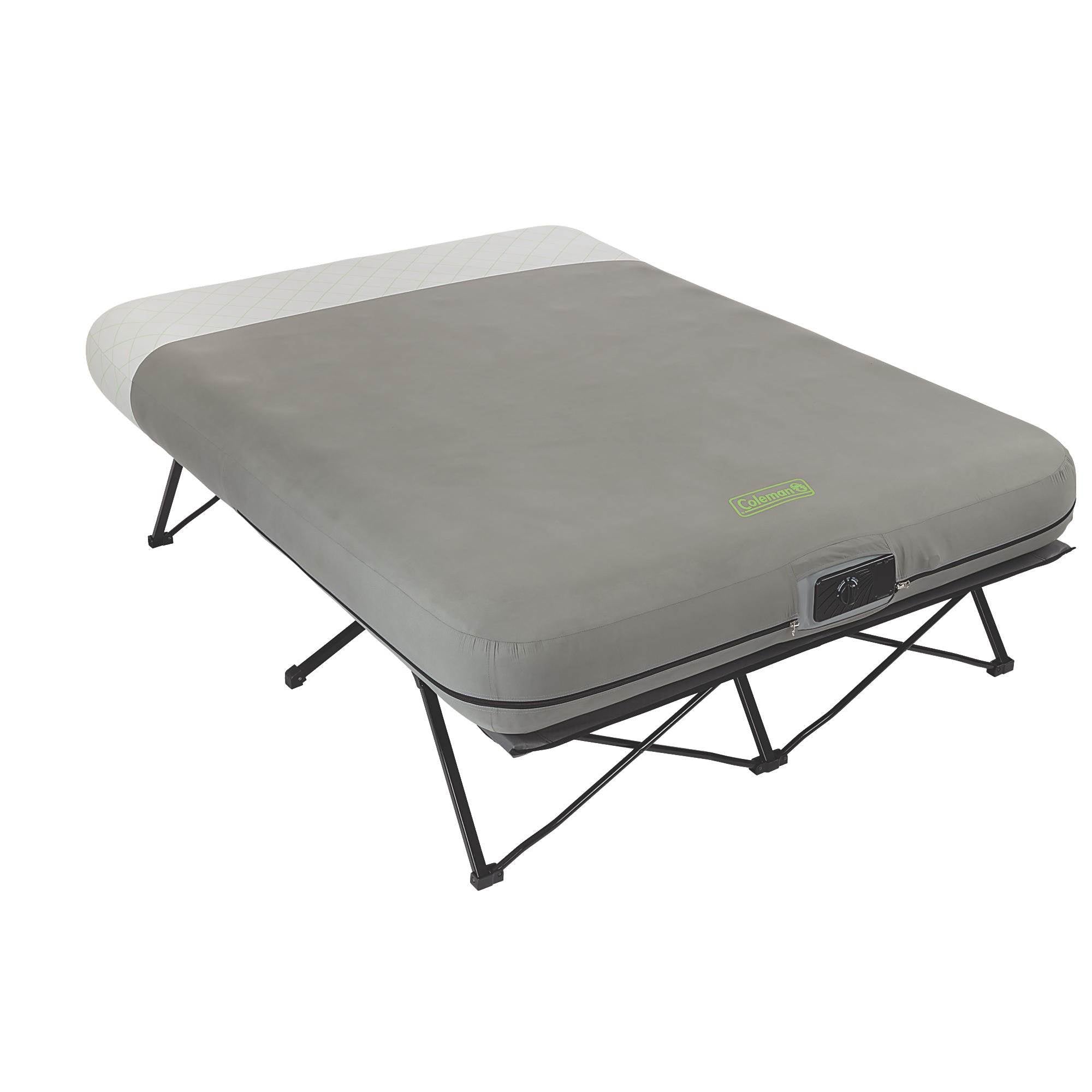 Coleman Queen Frame Airbed Cot with Side Tables and Built-In Pump (Open Box)