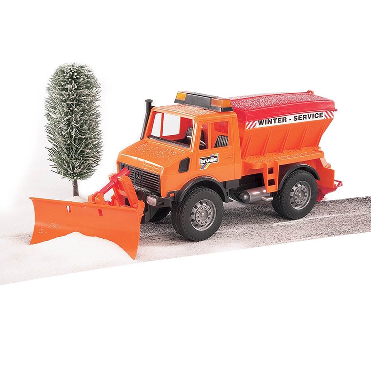 Bruder Toys MB-Unimog Fully-Functional Winter Service Snow Plow (Open Box)