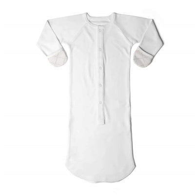 Goumikids Baby Sleeper Gown Bamboo Sleepsack Pajama Clothes, 3-6M Cream - VMInnovations