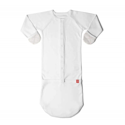 Goumikids Baby Sleeper Gown Organic Bamboo Sleepsack Pajama Clothes, 0-3M Cream - VMInnovations