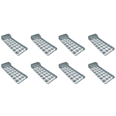 Intex 18-Pocket French Mattress Suntanner Pool Lounger Float w/ Headrest 8 Pack