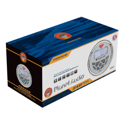 Planet Audio 3.5" Marine MP3/Radio Bluetooth Stereo Receiver PGR35B (2 Pack)