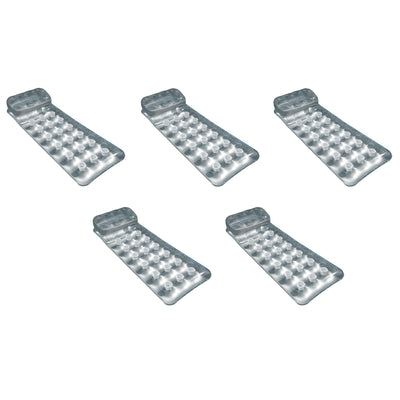 Intex 18-Pocket French Mattress Suntanner Pool Lounger Float w/ Headrest 5 Pack - VMInnovations