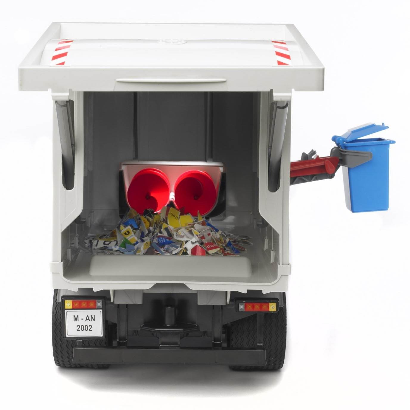 Bruder Toys MAN Side-Loading Garbage Truck with 2 Refuse Bins (Open Box)