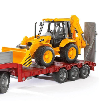 Bruder Toys Mack Truck w/ Low Loader & JCB Loader Backhoe 02813 (Open Box)