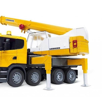 Bruder Toys Scania R-Series Liebherr Crane with Lights and Sound | 03570 (For Parts)