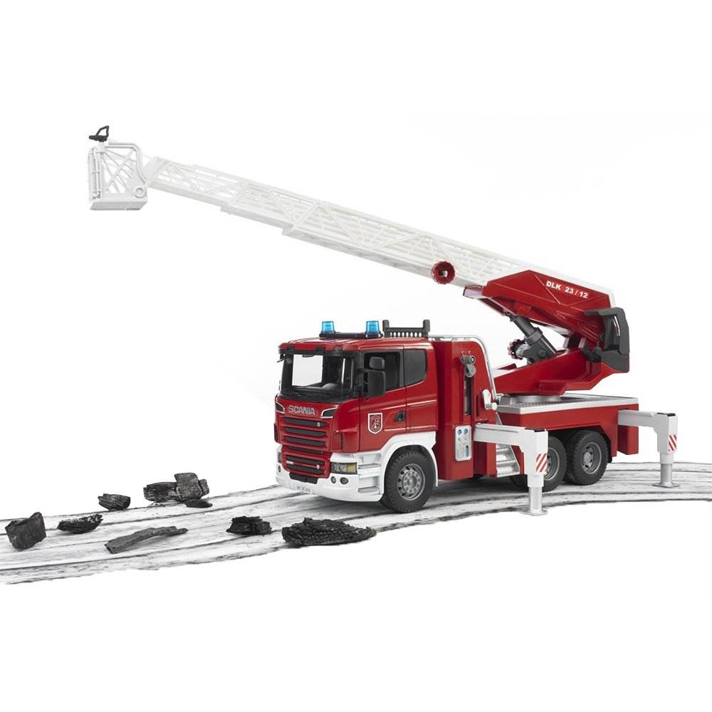 Bruder Toys Scania R-Series Fire Engine Truck with Working Water Pump (Open Box)