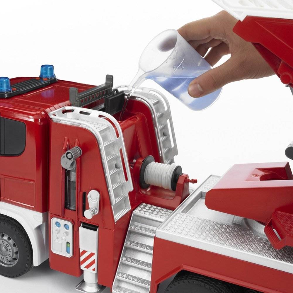 Bruder Toys Scania R-Series Fire Engine Truck with Working Water Pump (Open Box)
