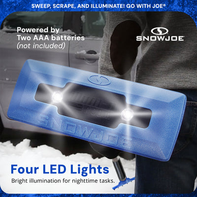 Snow Joe LED Illum n Broom LED Lighted 4 in 1 Snow Broom & Ice Scraper (Used)