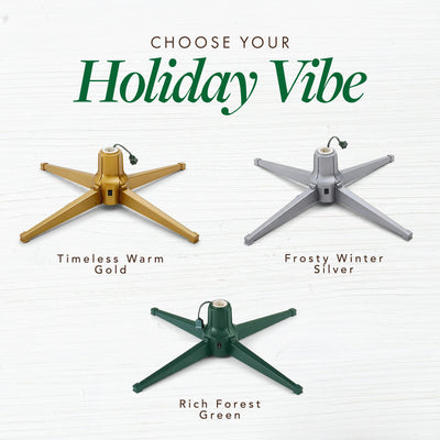 Home Heritage Metal Rotating Powered Christmas Tree Stand W/ Adaptor (For Parts)