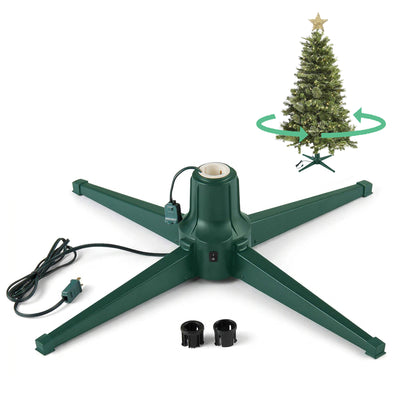 Home Heritage Metal Rotating Powered Christmas Tree Stand W/ Adaptor (For Parts)