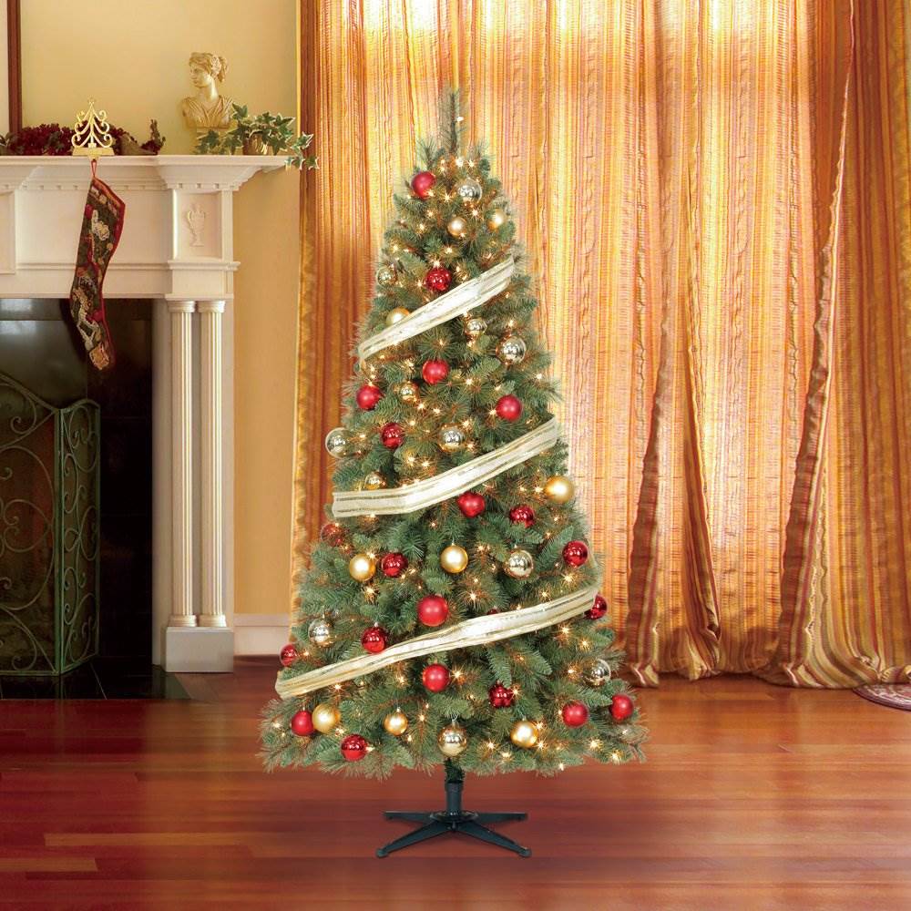 6.5 Foot Crestwood Pine Christmas Tree with Clear Lights and Stand (Open Box)