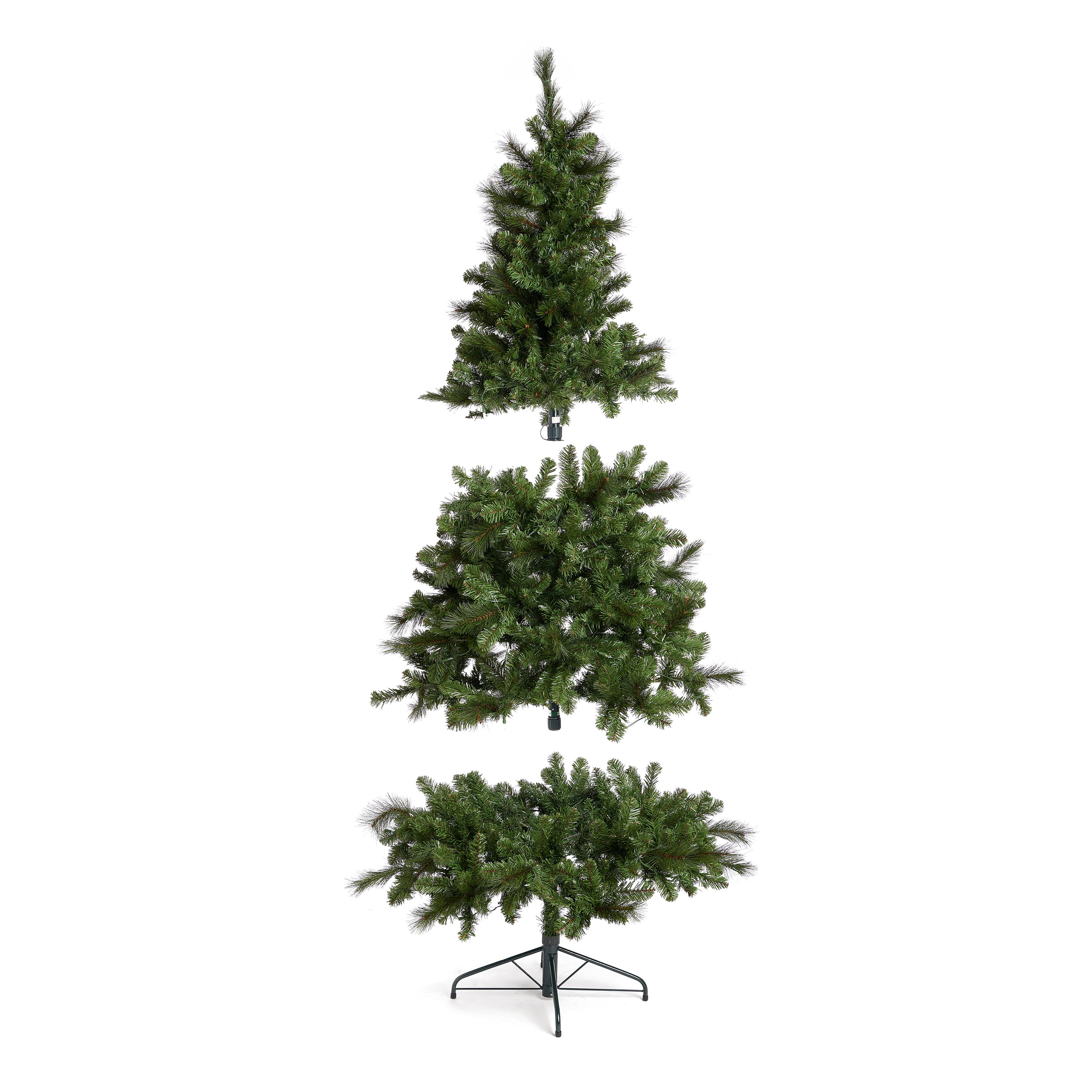 Home Heritage Cascade Quick Set 7 Foot 450 LED Pre-Lit Artificial Christmas Tree - VMInnovations