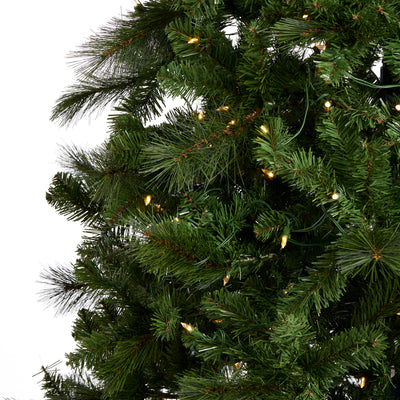 Home Heritage Pre-lit 60in Wreath + 9ft Artificial Cascade Pine Christmas Tree - VMInnovations