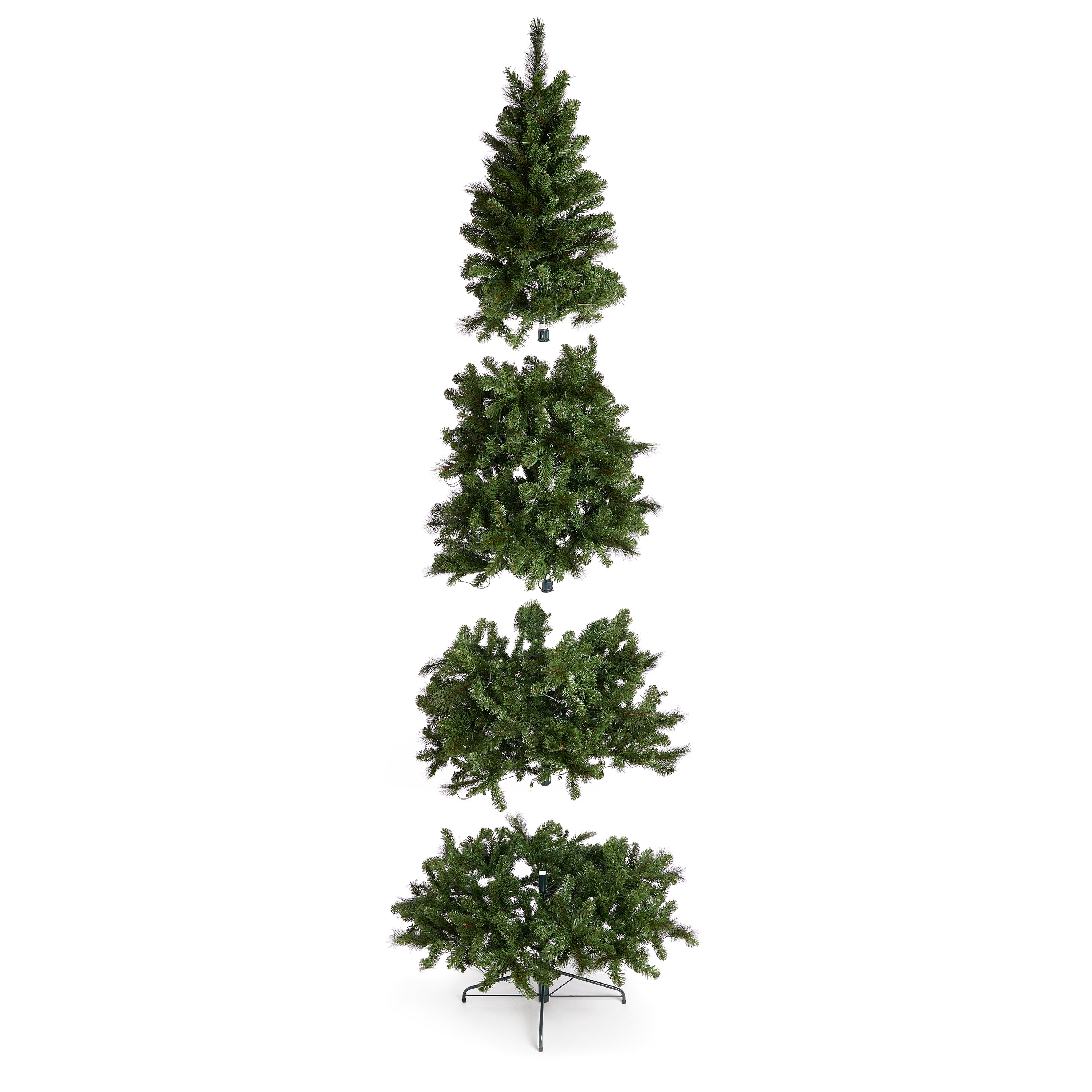 Home Heritage Pre-lit 60in Wreath + 9ft Artificial Cascade Pine Christmas Tree - VMInnovations