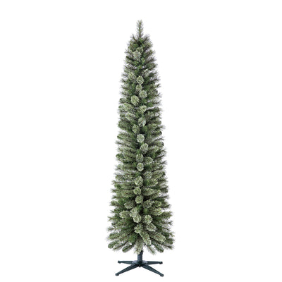 Home Heritage 7' Artificial Pencil Pine Slim Christmas Tree w/ Lights (Open Box)