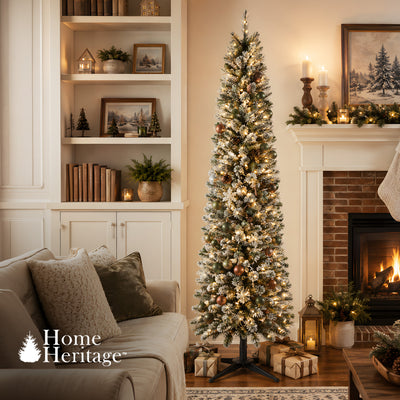 Home Heritage Stanley 7 Ft Slim Artificial Pre-Lit Christmas Tree (For Parts)