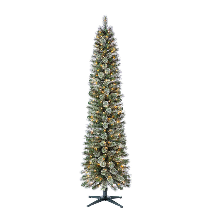 Home Heritage Stanley 7' Pine Artificial Christmas Tree, PreLit 350 Clear Lights