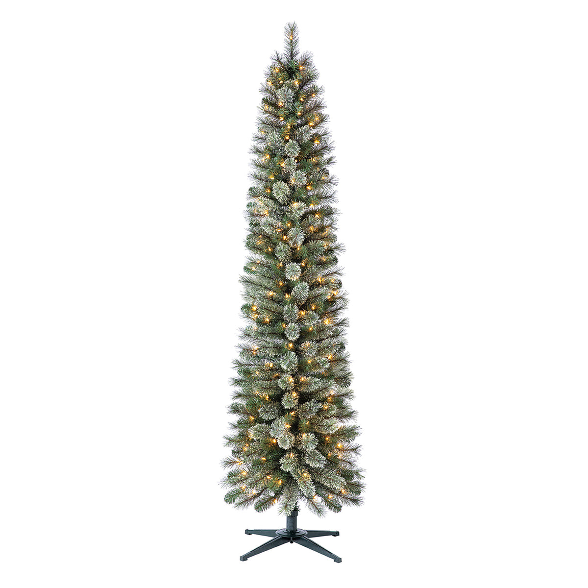 Home Heritage 7' Pine Artificial Christmas Tree, PreLit 350 Clear Lights(Used)