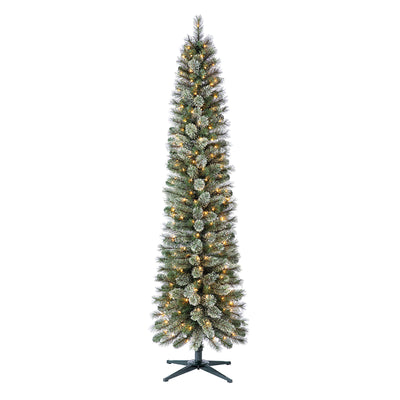 Home Heritage Stanley 7 Ft Slim Artificial Pre-Lit Christmas Tree (For Parts)