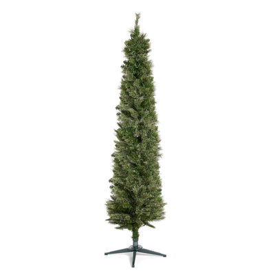 Home Heritage Stanley 7' Prelit Slim Pencil Artificial Holiday Tree, (2 Pack)